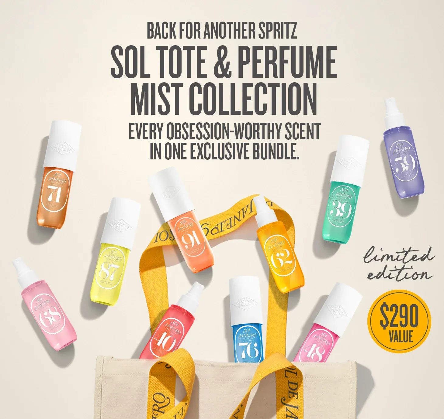 back for another spritz sol tote and perfume mist collection every obsession-worthy scent in one exclusive bundle. back for another spritz sol tote and perfume mist collection every obsession-worthy scent in one exclusive bundle.