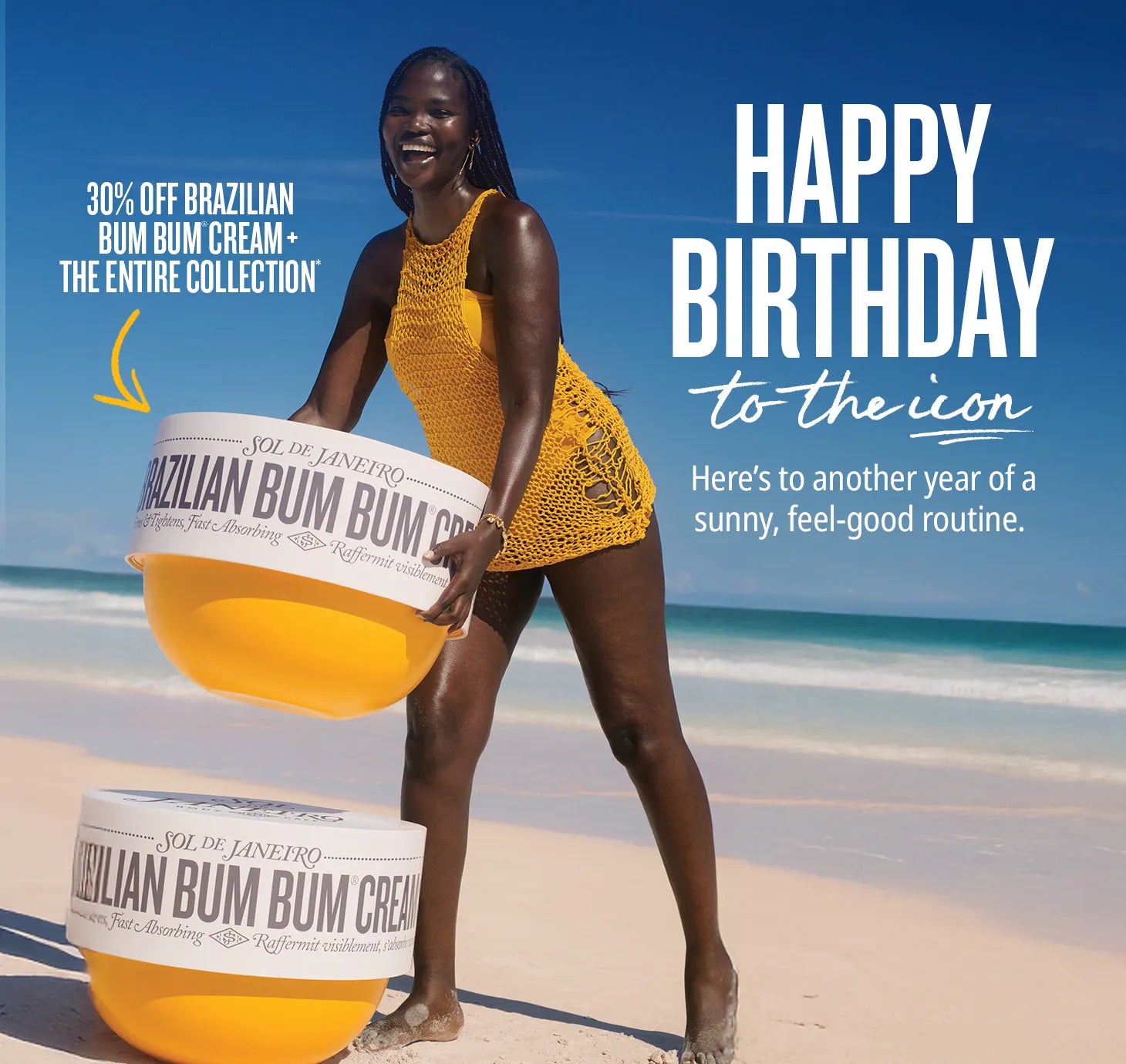 happy birthday to the icon heres to another year of a sunny, feel good routine happy birthday to the icon heres to another year of a sunny, feel good routine