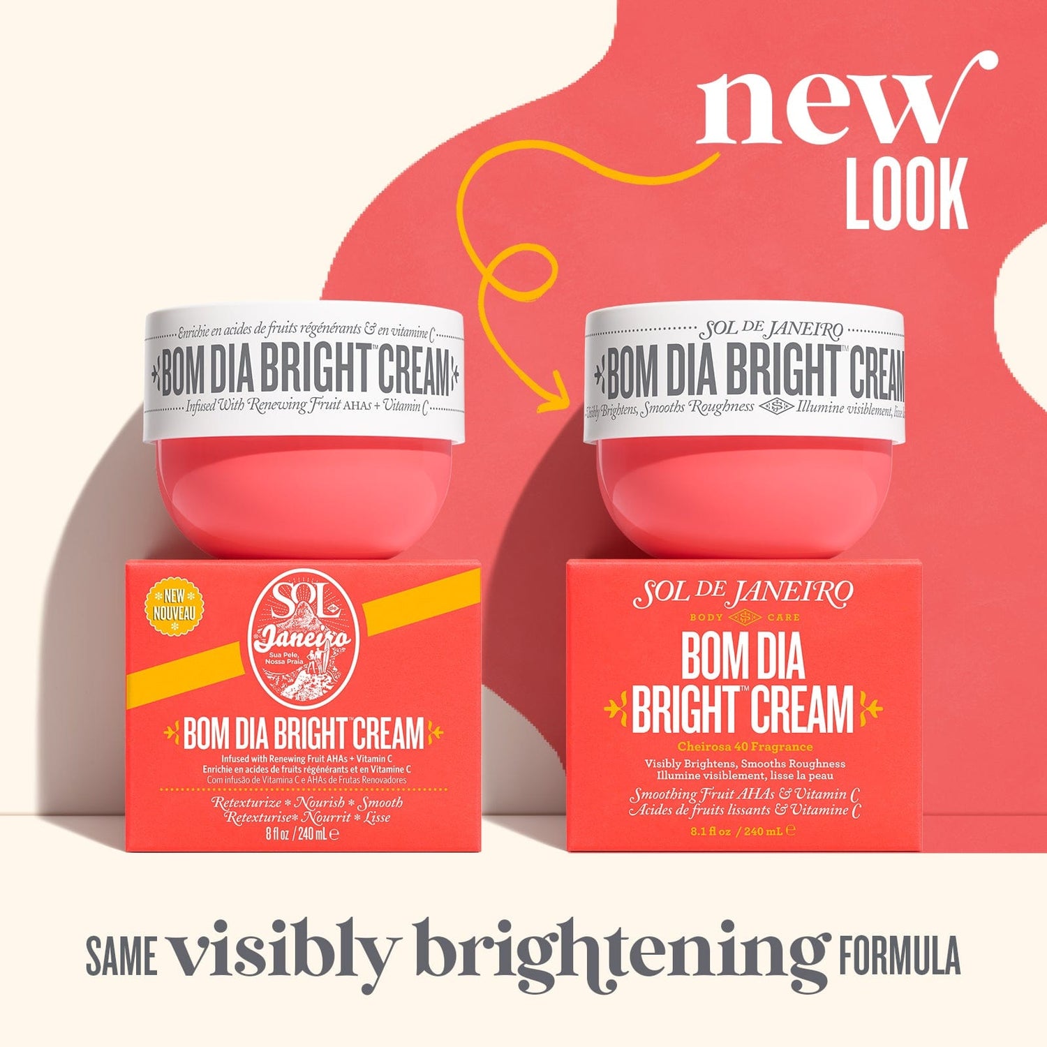 New Look - same visibly brightening formula.