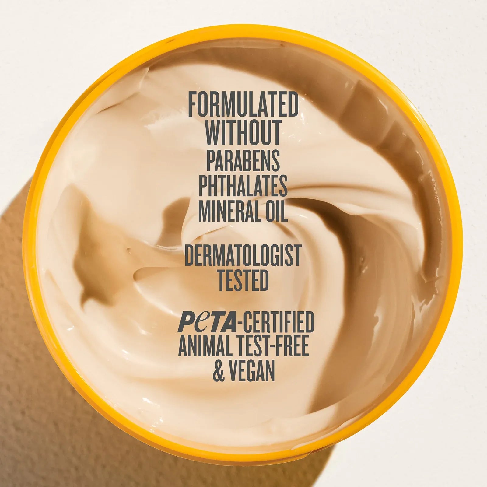 formulated without parabens, phthalates mineral oil dermatologist tested peta-certified animal test-free and vegan