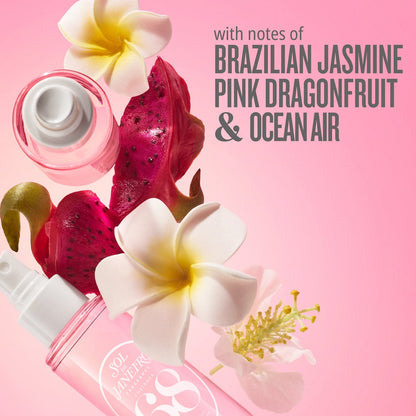 With notes of brazilian jasmine pink dragonfruit &amp; ocean air