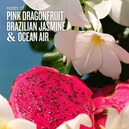 Notes of pink dragonfruit, Brazilian jasmine &amp; ocean air