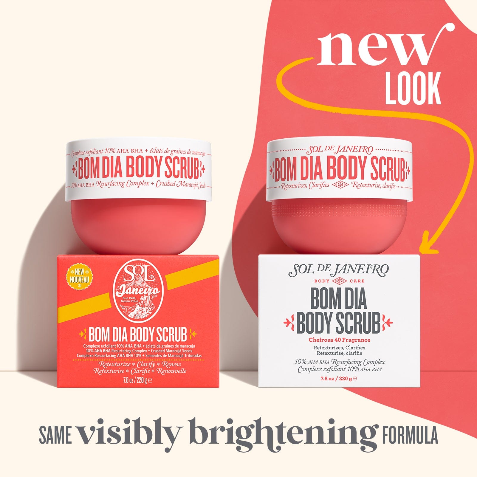 New look - same visibly brightening formula