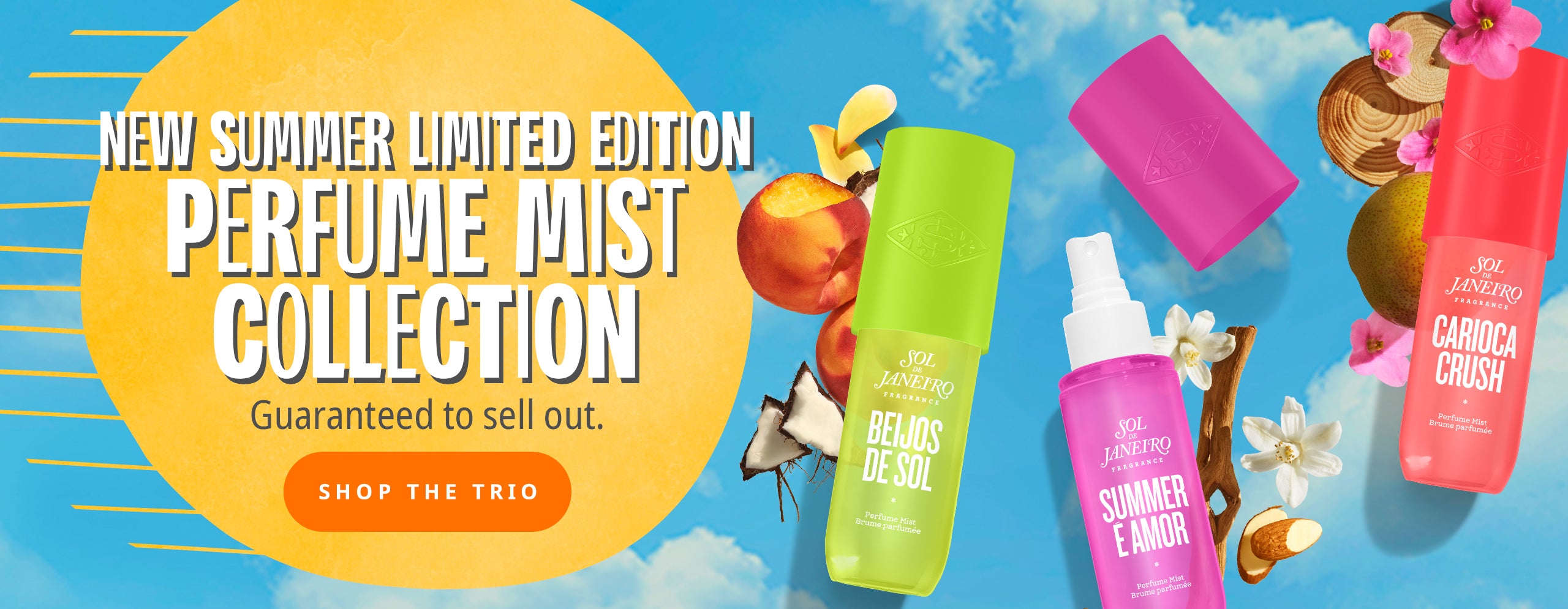 New summer limited edition perfume mist collection. Guaranteed to sell out. Shop the trio!