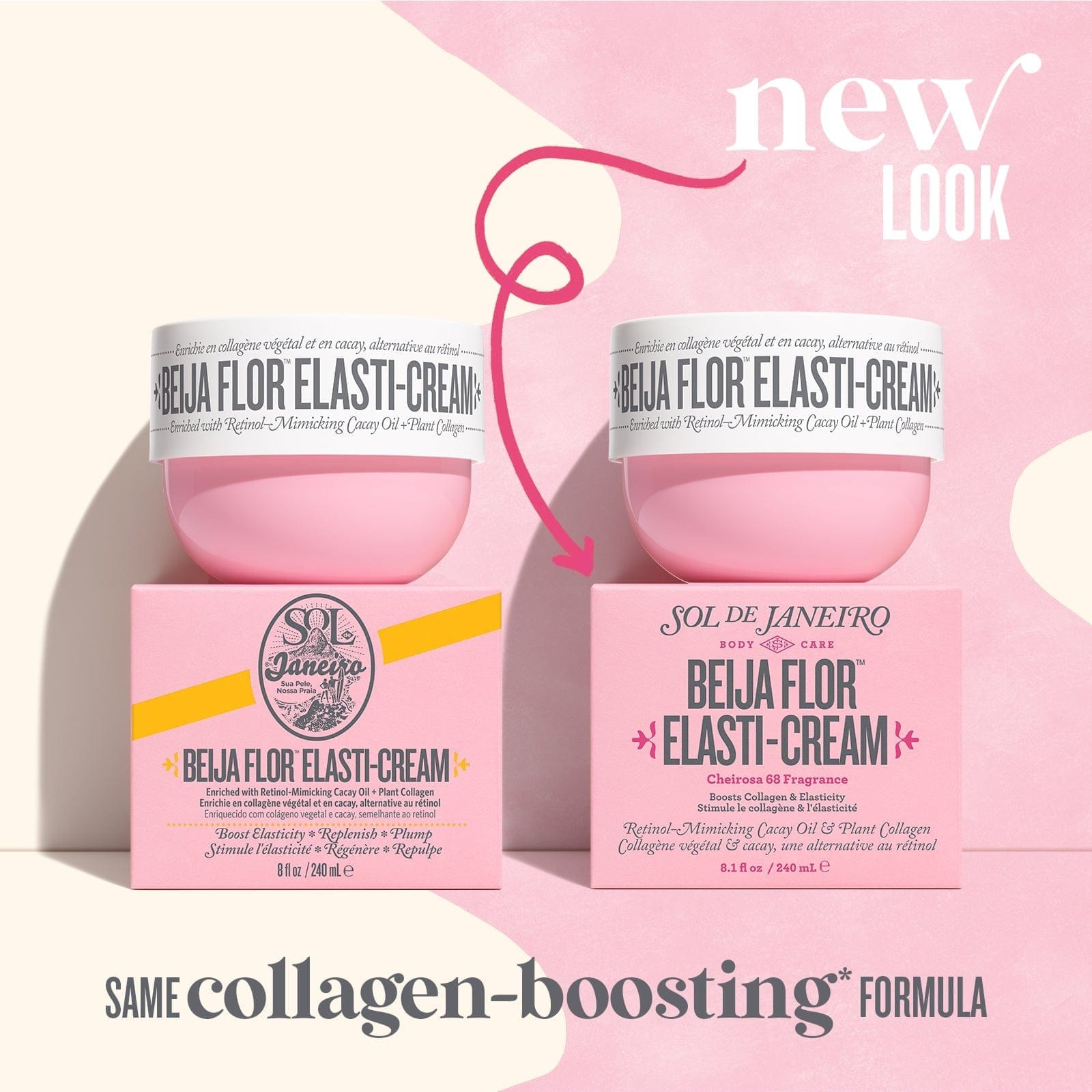 Beija Flor cream new look - same collagen boosting* formula