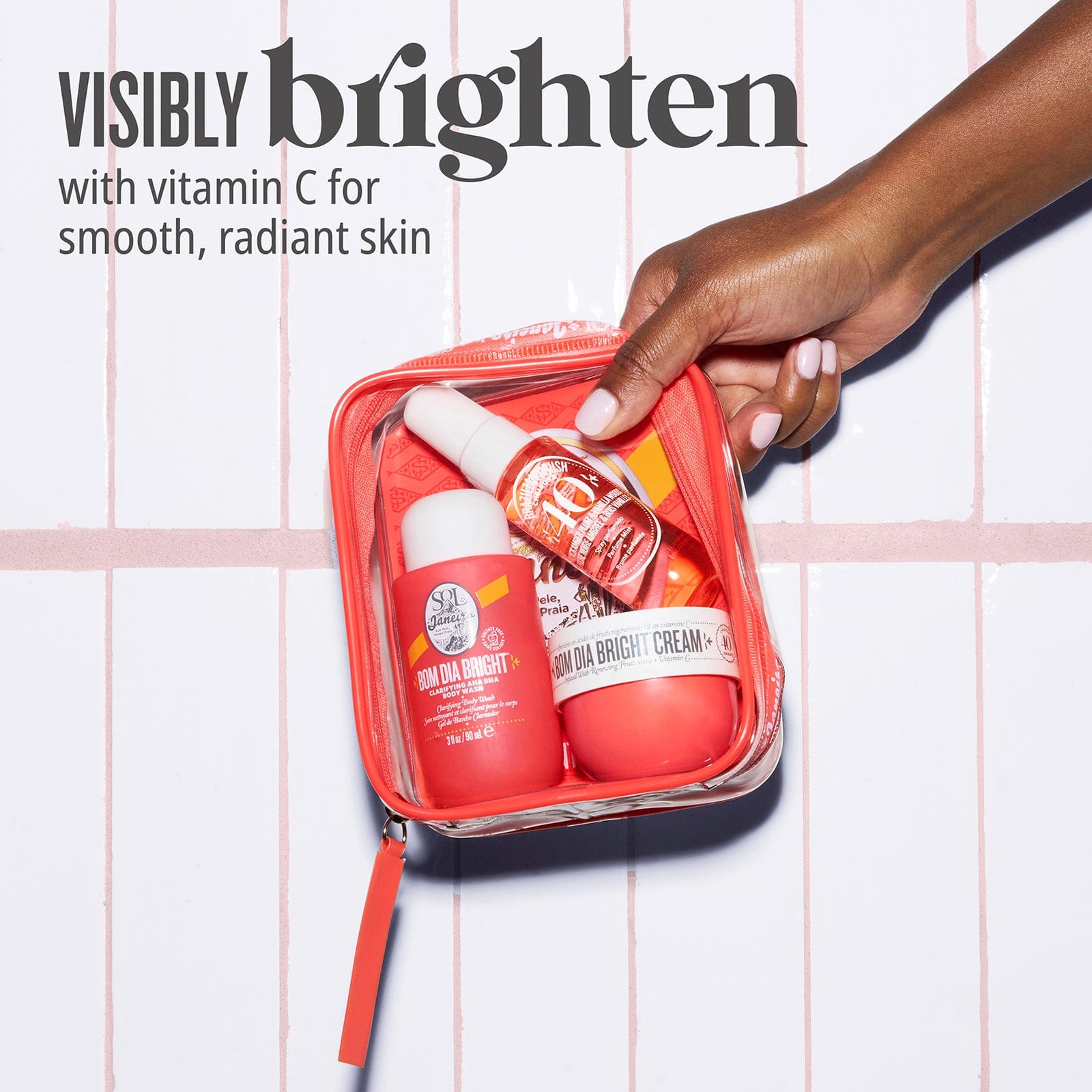 Visibly brighten with vitamin C for smooth, radiant skin | Bom Dia Jet Set | Sol de Janeiro
