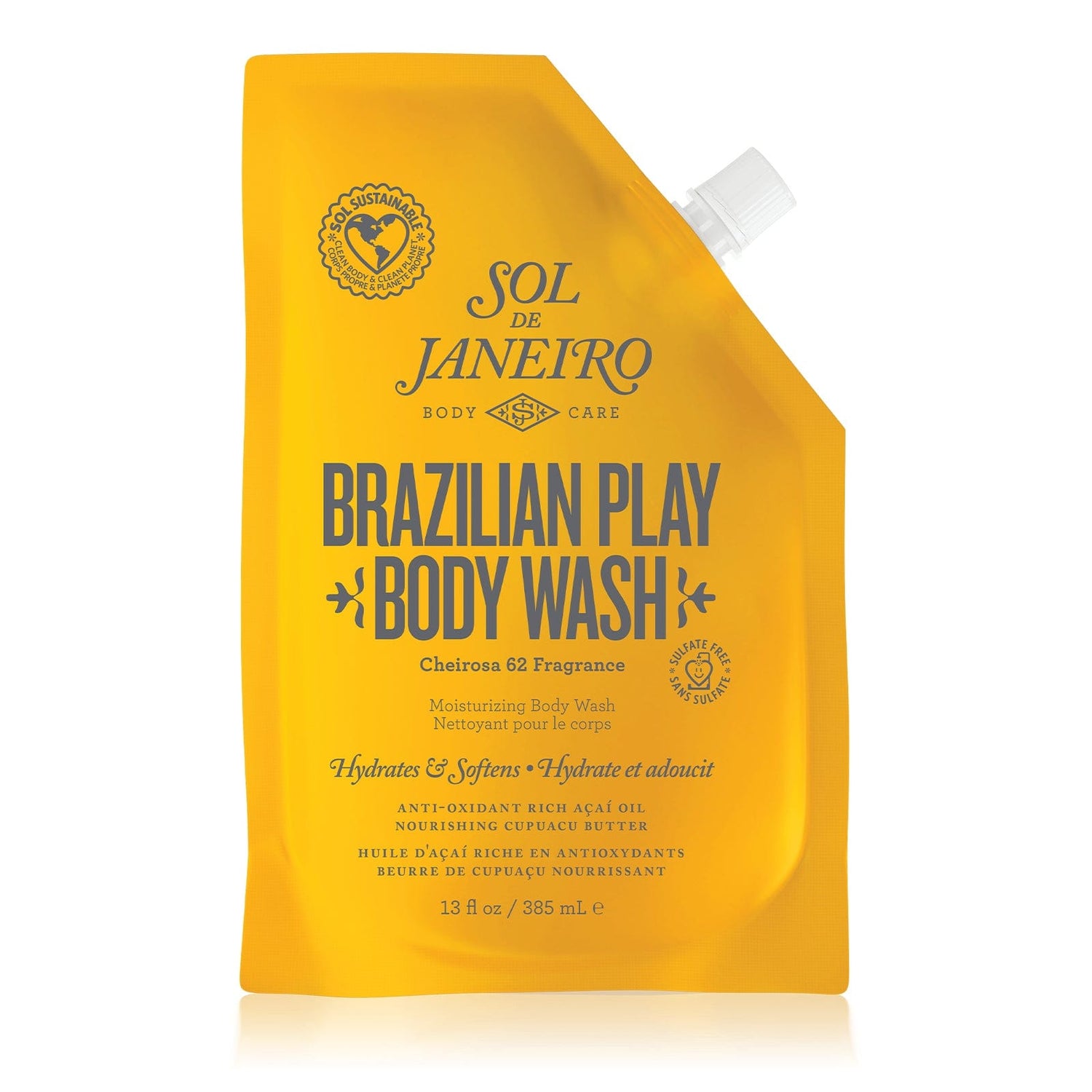 Brazilian Play Moisturizing Shower Cream 1 Liter Refill Pouch