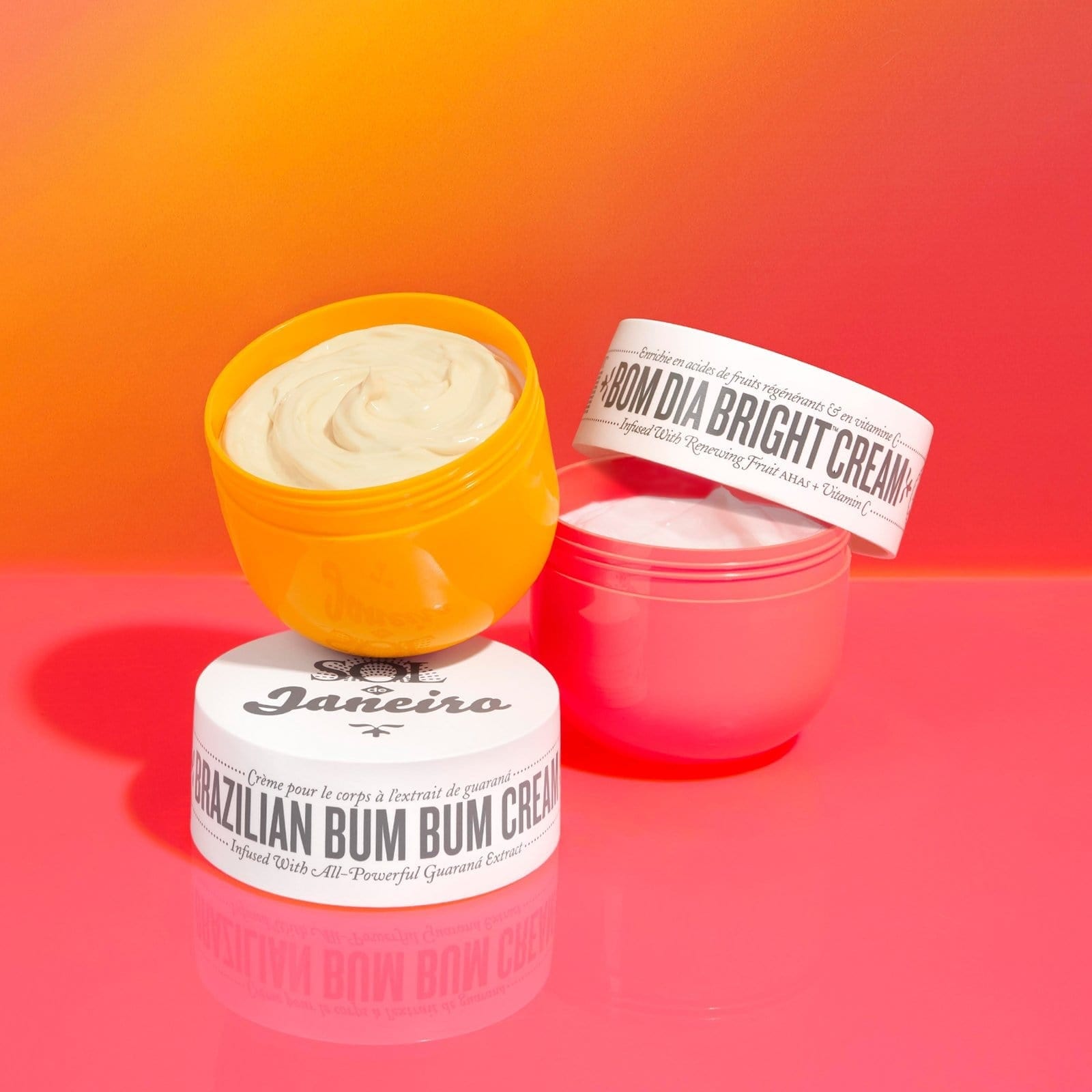 Brazilian bum bum cream and bom dia bright cream