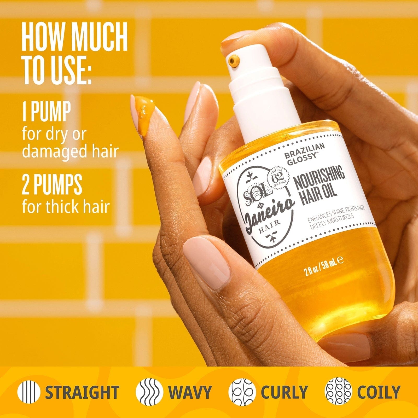 Brazilian Glossy Nourishing Hair Oil Fights Frizz Sol de Janeiro