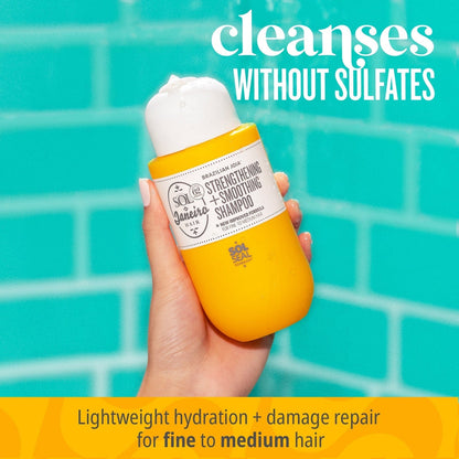 Cleanses without sulfates. Lightweight hydration + damage repair for fine to medium hair 