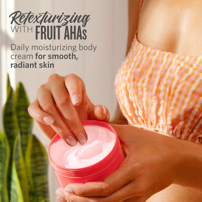 Retexturizing with Fruit AHAs - Daily moisturizing body cream for smooth, radiant skin