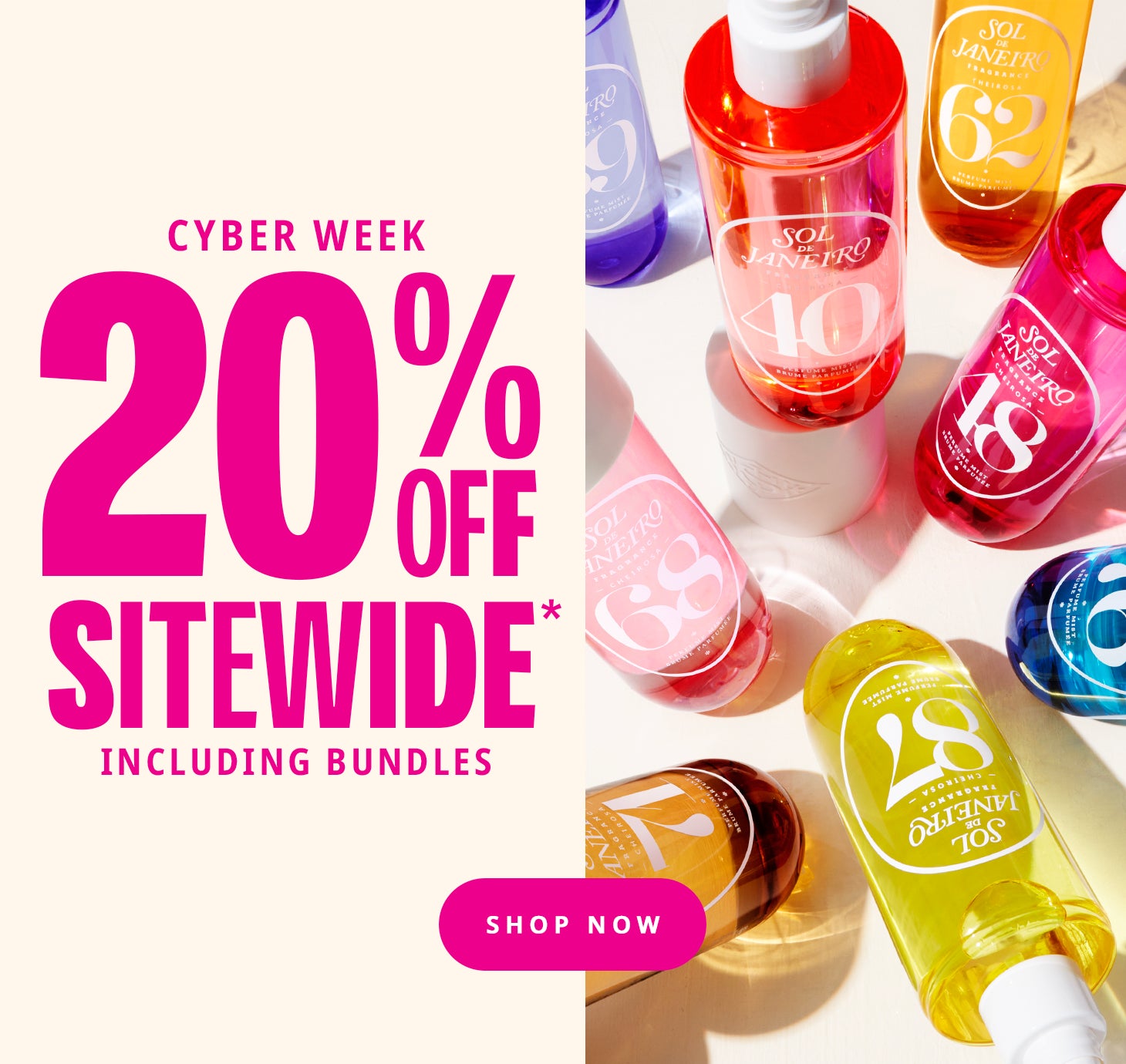 cyber week 20% off sitewide* including bundles shop now