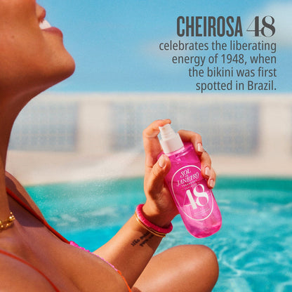 Cheirosa 48 celebrates the liberating energy of 1948, when the bikini was first spotted in Brazil.