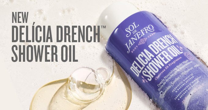 new delicia drench shower oil