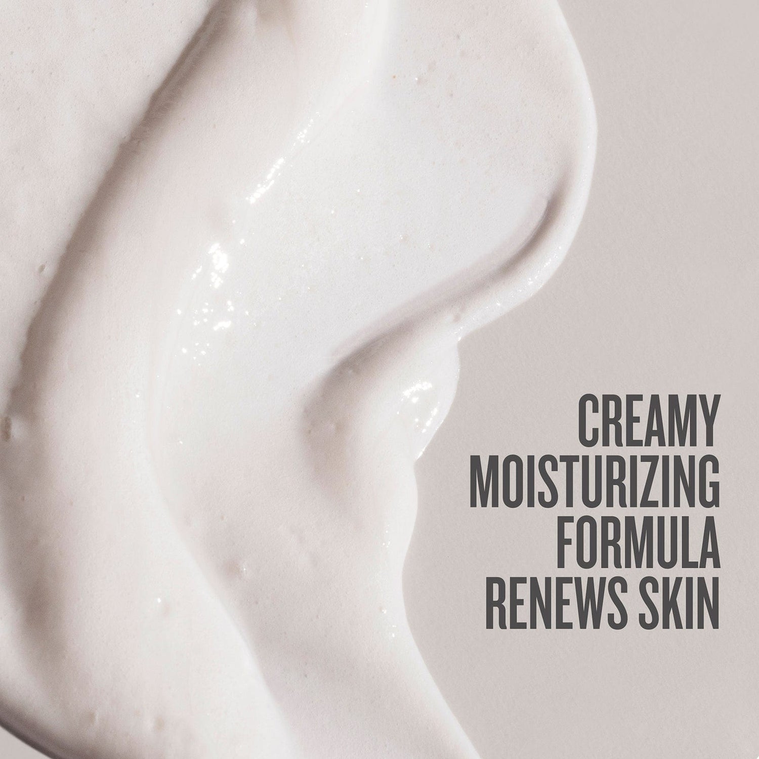creamy moisturizing formula renews skin