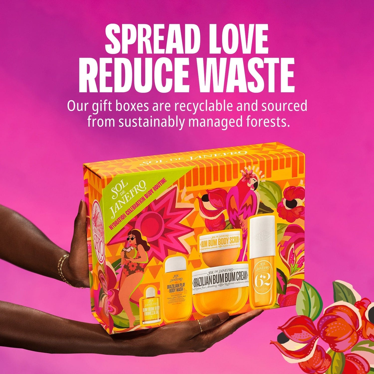 Spread love reduce waste - our gift boxes are recyclable and sourced from sustainably managed forests.