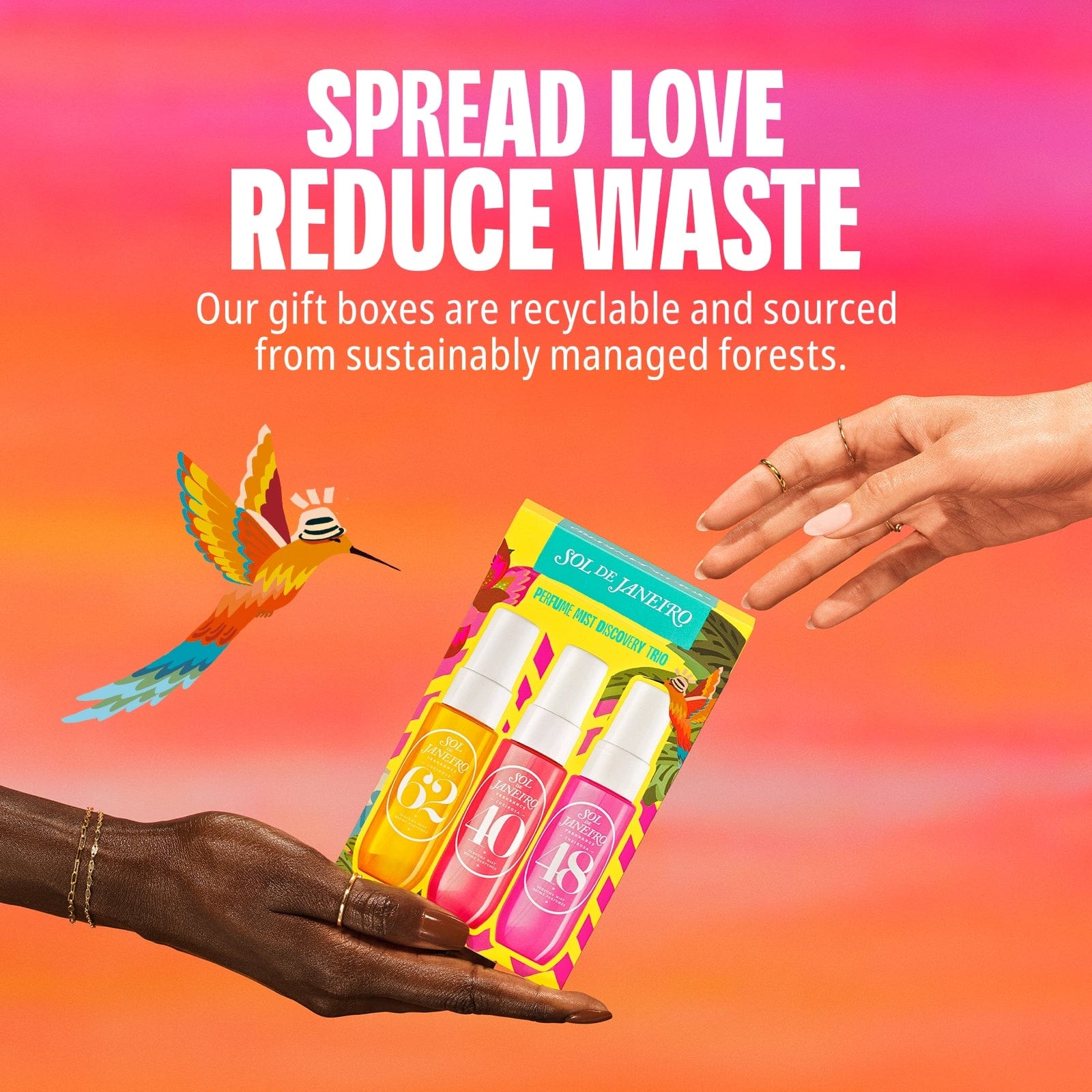 Spread love reduce waste. Our gift boxes are recyclable and sourced from sustainably managed forests.