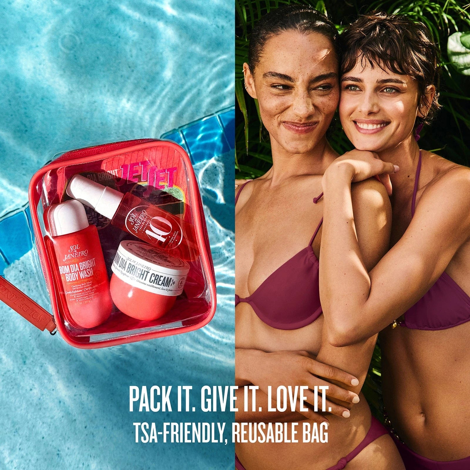 pack it. give it. love it. tsa friendly, reusable bag