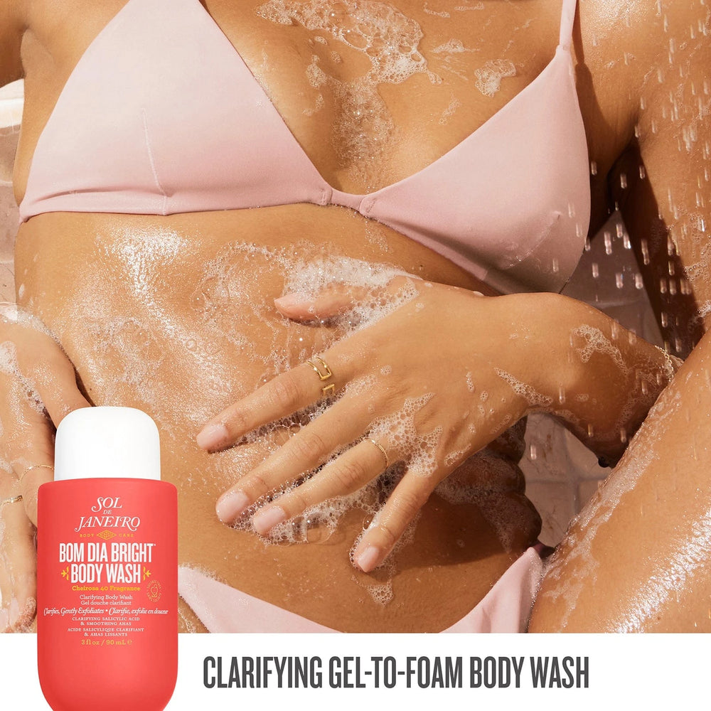 clarifying gel-to-foam body wash