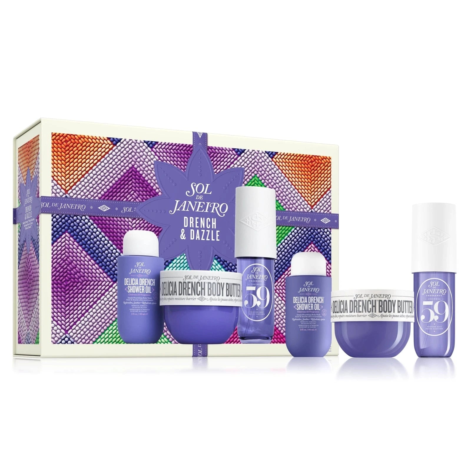 Sol de janeiro drench and dazzle holiday set box render