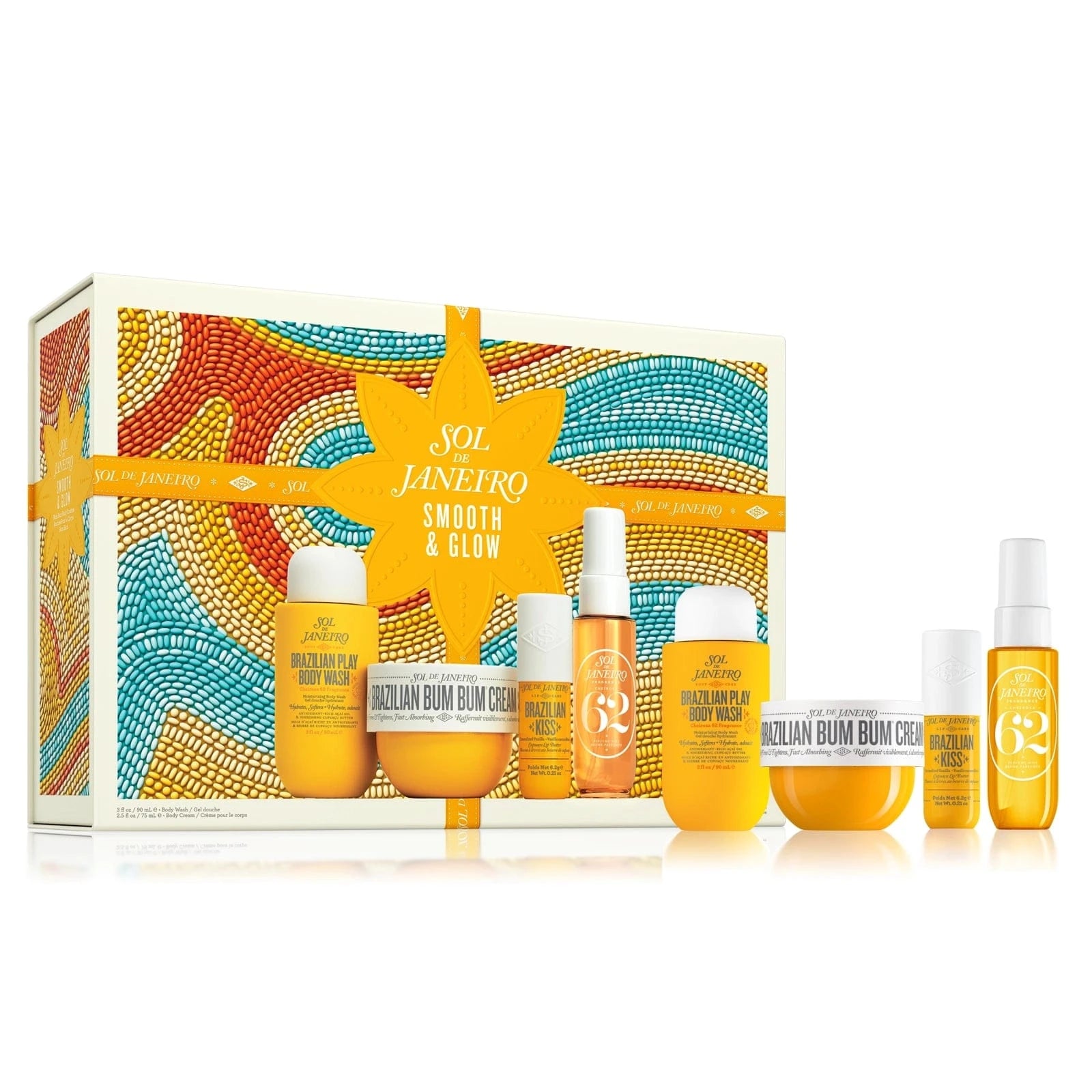 sol de janeiro smooth and glow holiday set box render