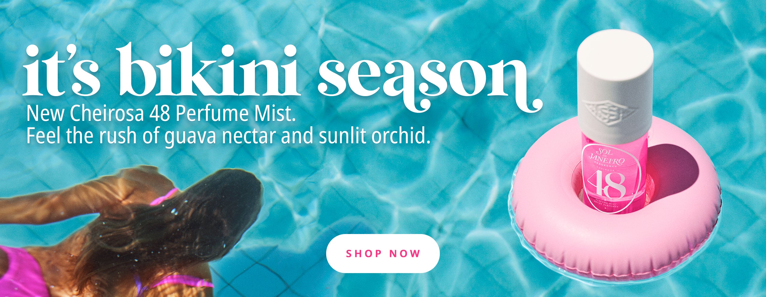 Its bikini season - new cheirosa 48 perfume mist. feel the rush of guava nectar and sunlit orchid.