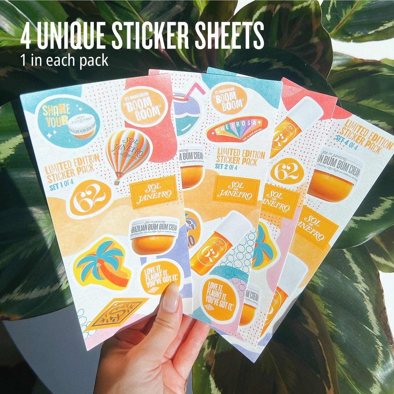 4 unique sticker sheets - 1 in each pack