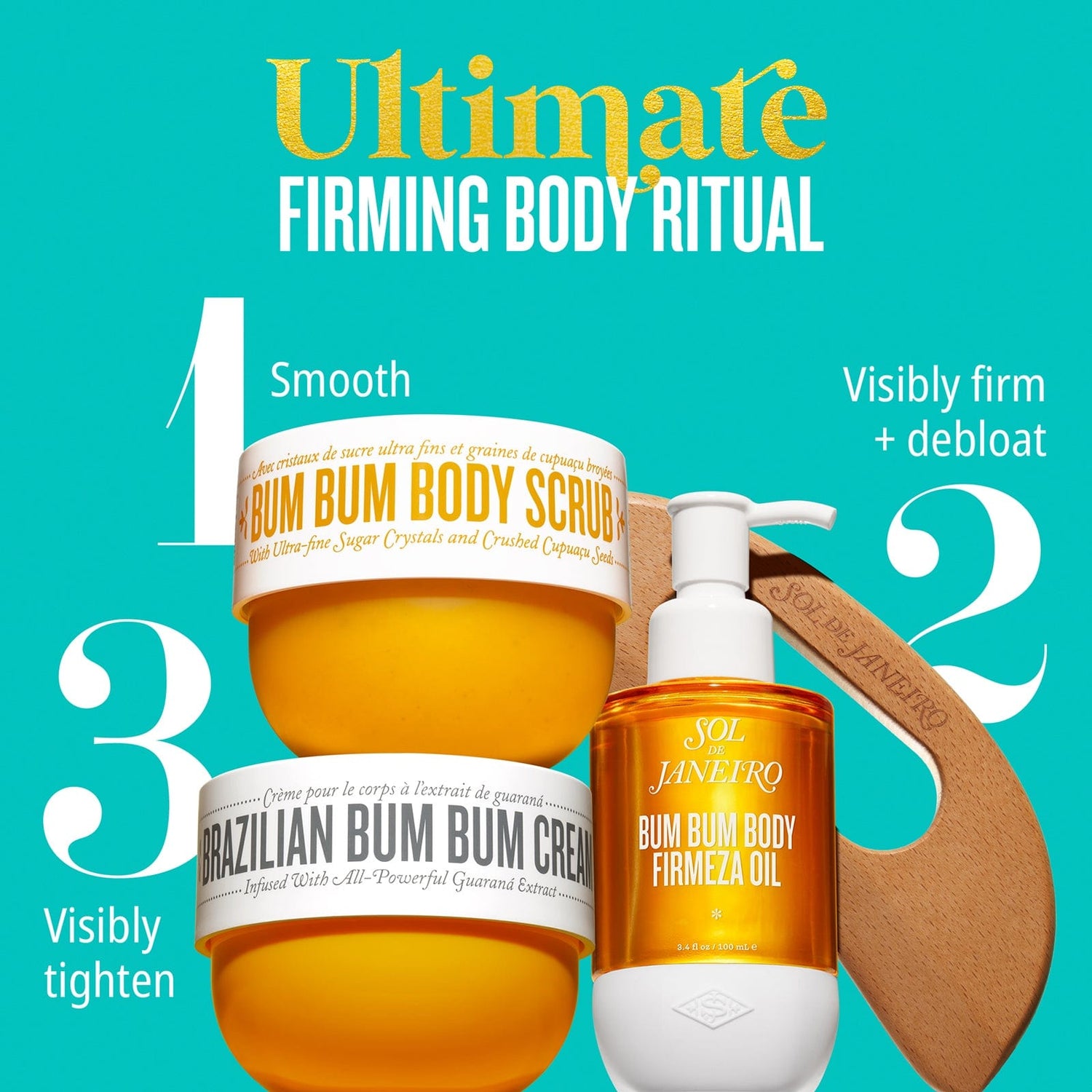Ultimate firming body ritual - 1. Smooth, 2. Visibly firm + debloat, 3. Visibly Tighten