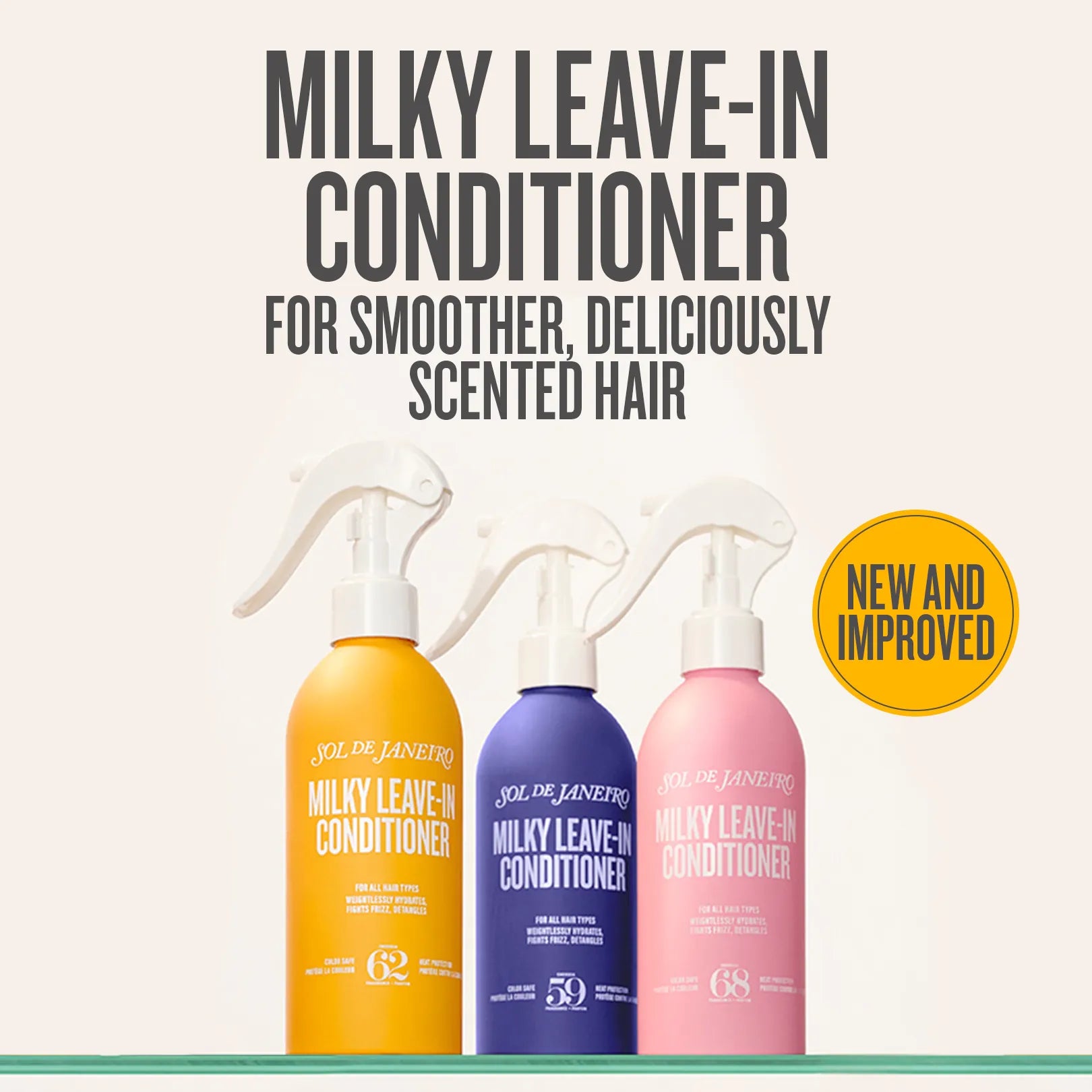 Milky Leave-in conditioner for smoother, deliciously scented hair | New and Improved