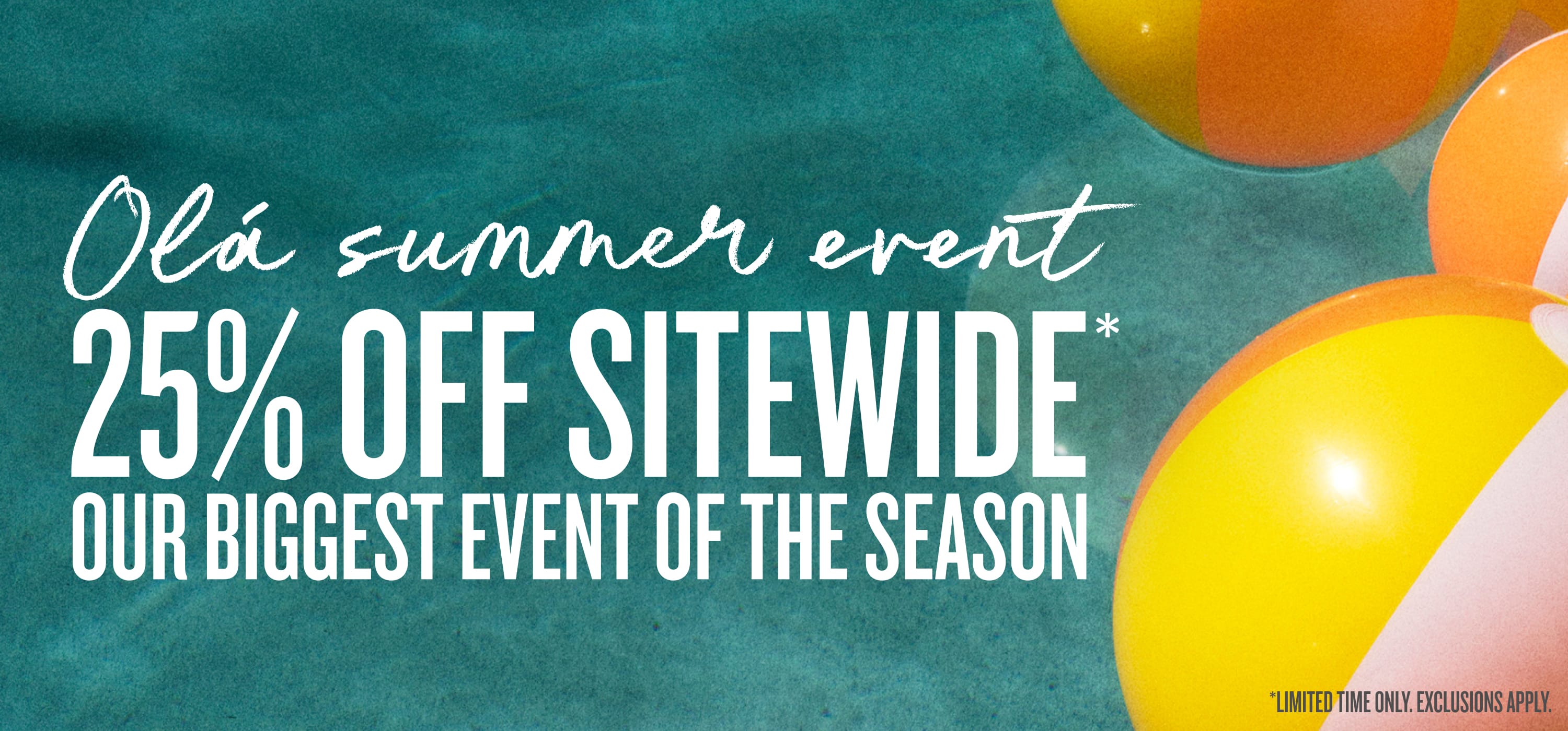 Summer sale advertisement with balloons on a blue background