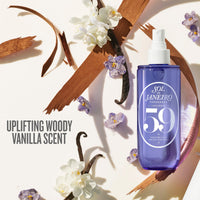 uplifting woody vanilla scent