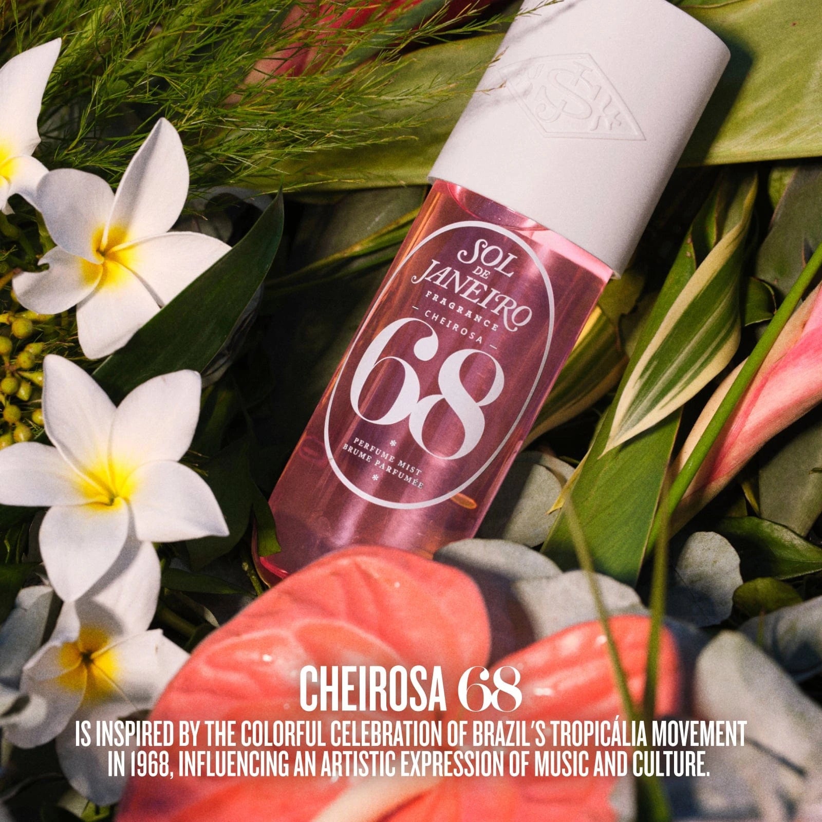 cheirosa 68 is inspired by the colorful celebration of brazil's tropicalia movement in 1968, influencing an artistic expression of music and cutlure.