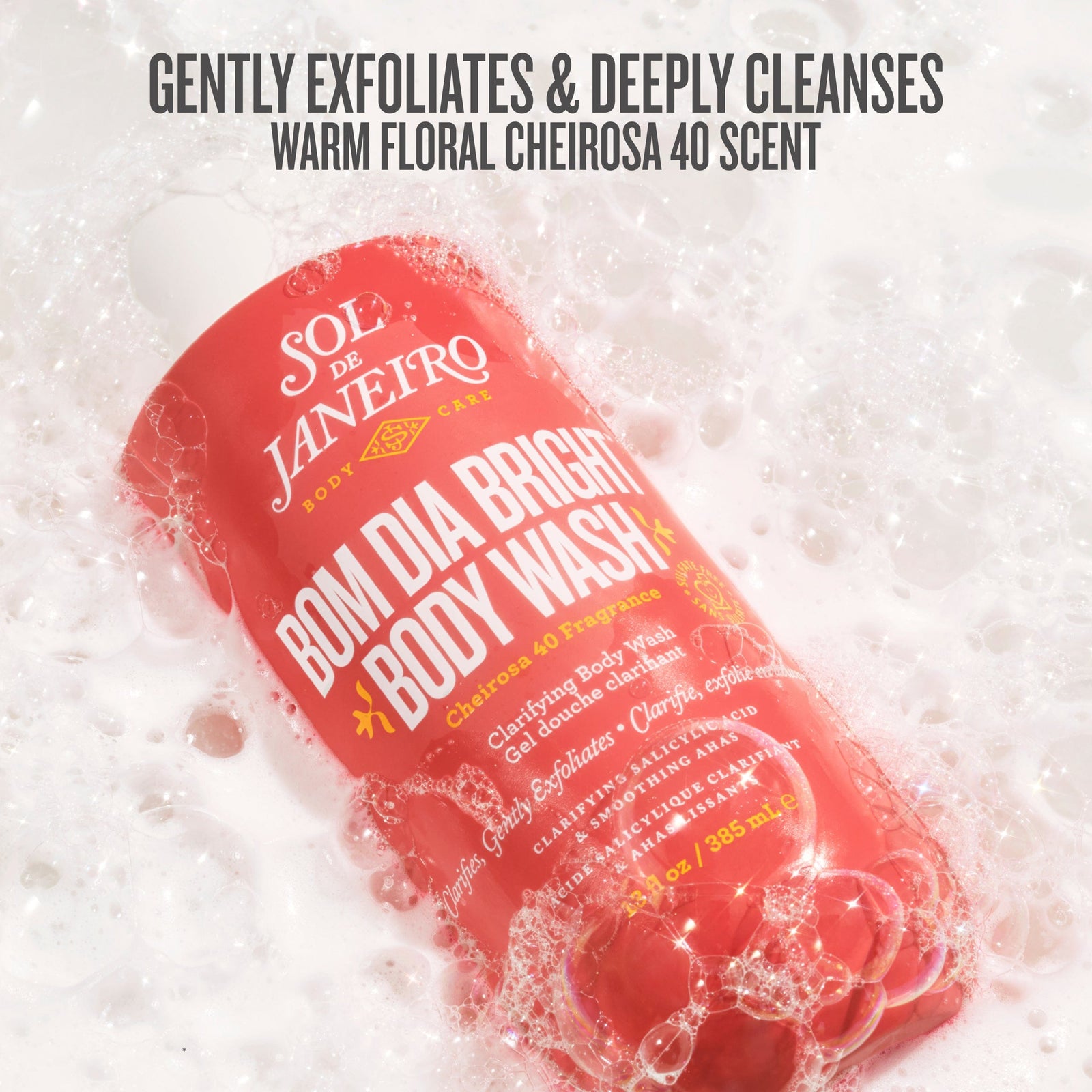 gently exfoliates & deeply cleanses warm floral cheirosa 40 scent