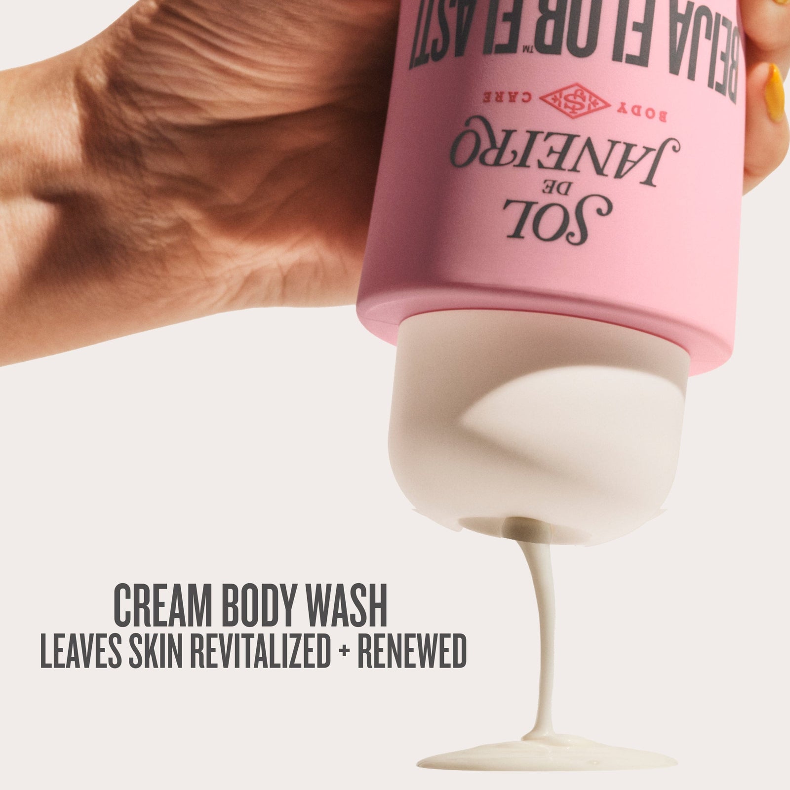 cream body wash leaves skin revitalized an renewed 