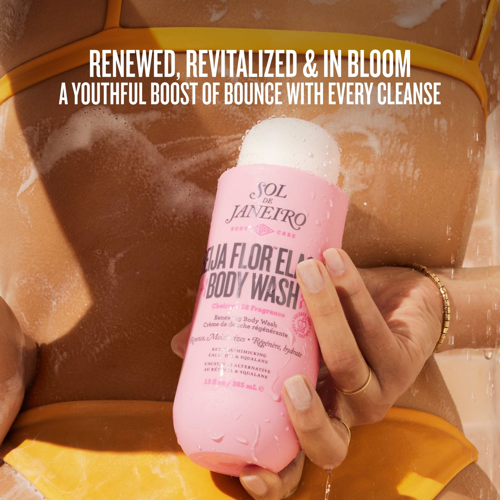 renewed, revitalized, and in bloom a youthful boost of bounce with every cleanse