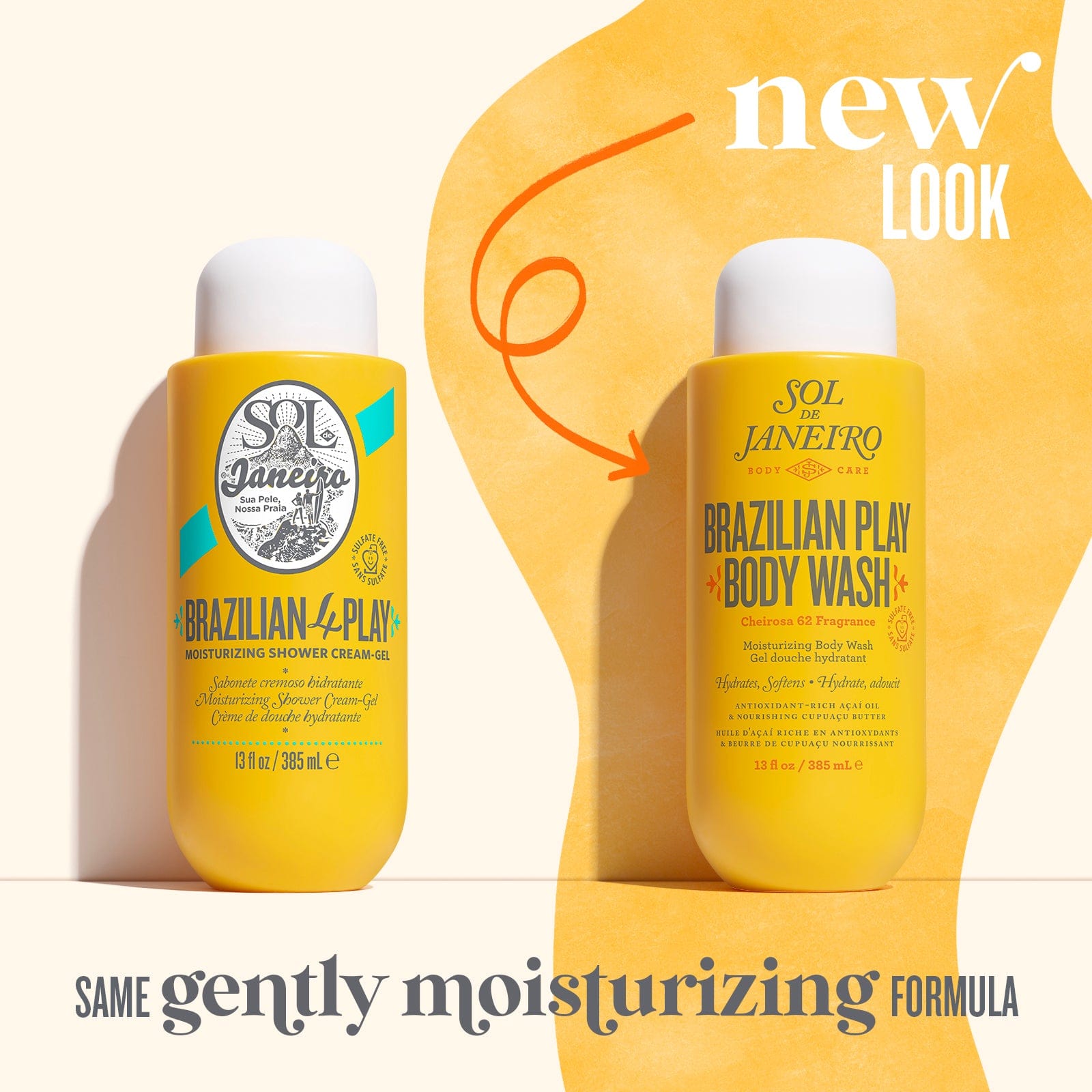 Brazilian 4 Play Moisturizing Shower CreamGel Sol de Janeiro