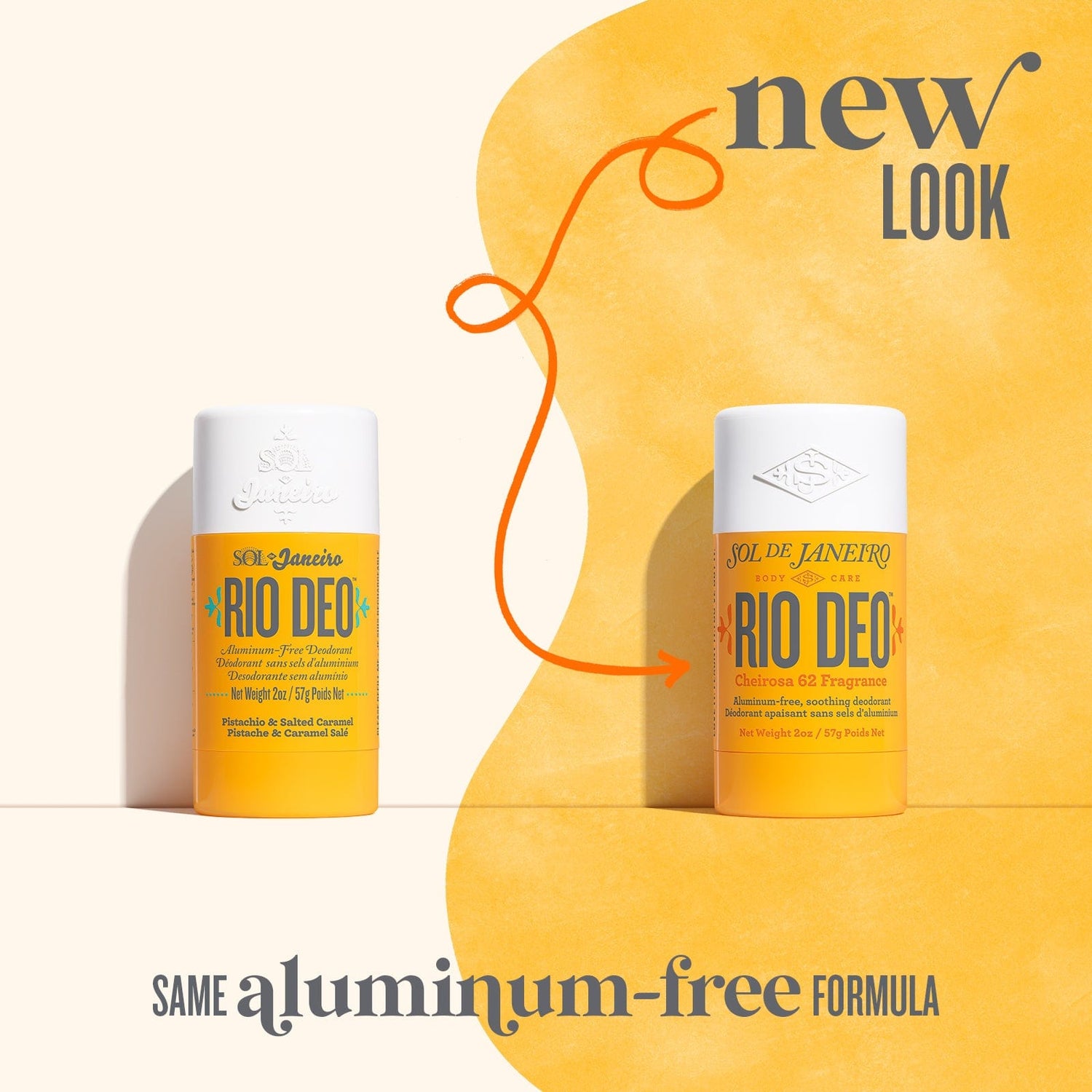 New look - same aluminum free formula