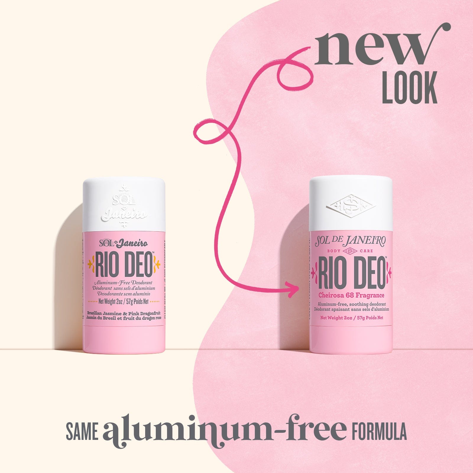 New look - same aluminum free formula