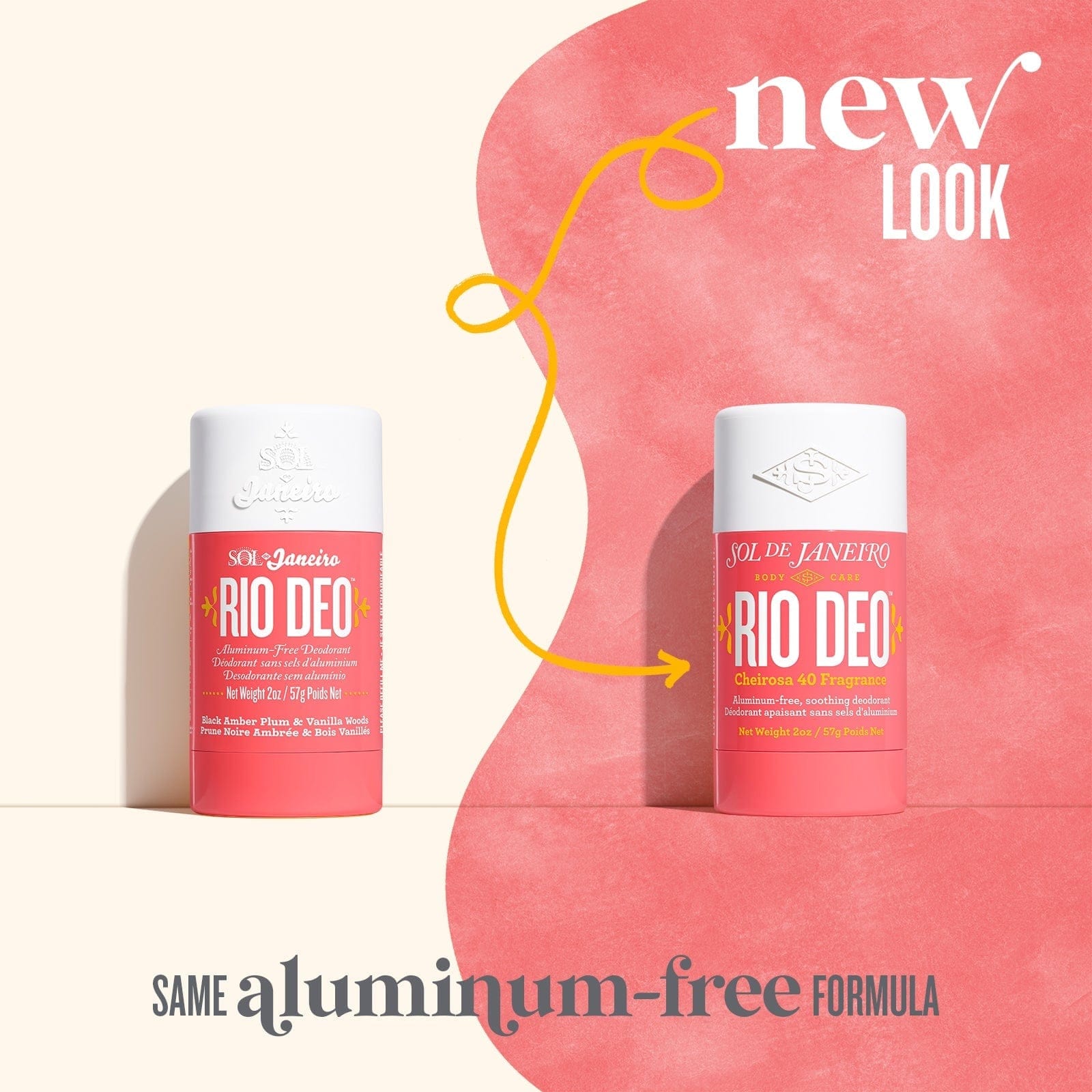 New look - same aluminum free formula