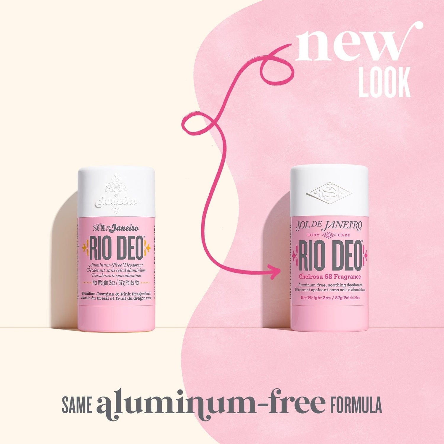 New look - same aluminum free formula
