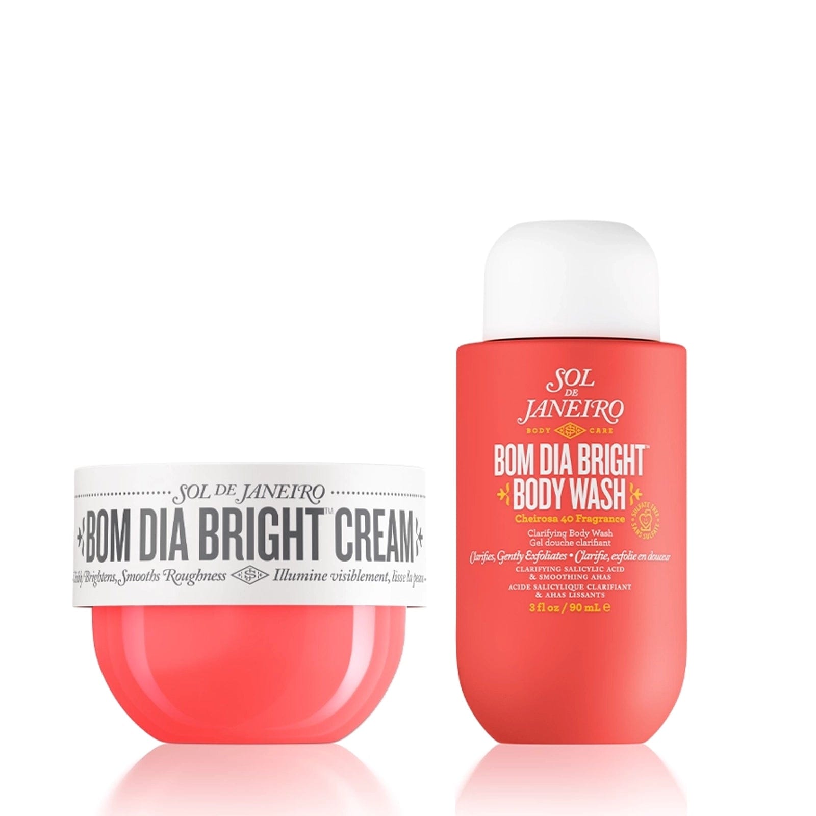 Bright side body duo bundle - bom dia bright cream 75ml and bom dia body wash 90ml