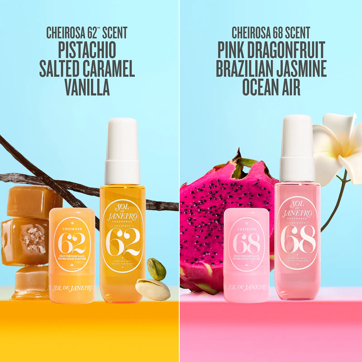 cheirosa 62 pistachio salted caramel vanilla cheirosa 68 scent pink dragonfruit brazilian jasmine ocean air