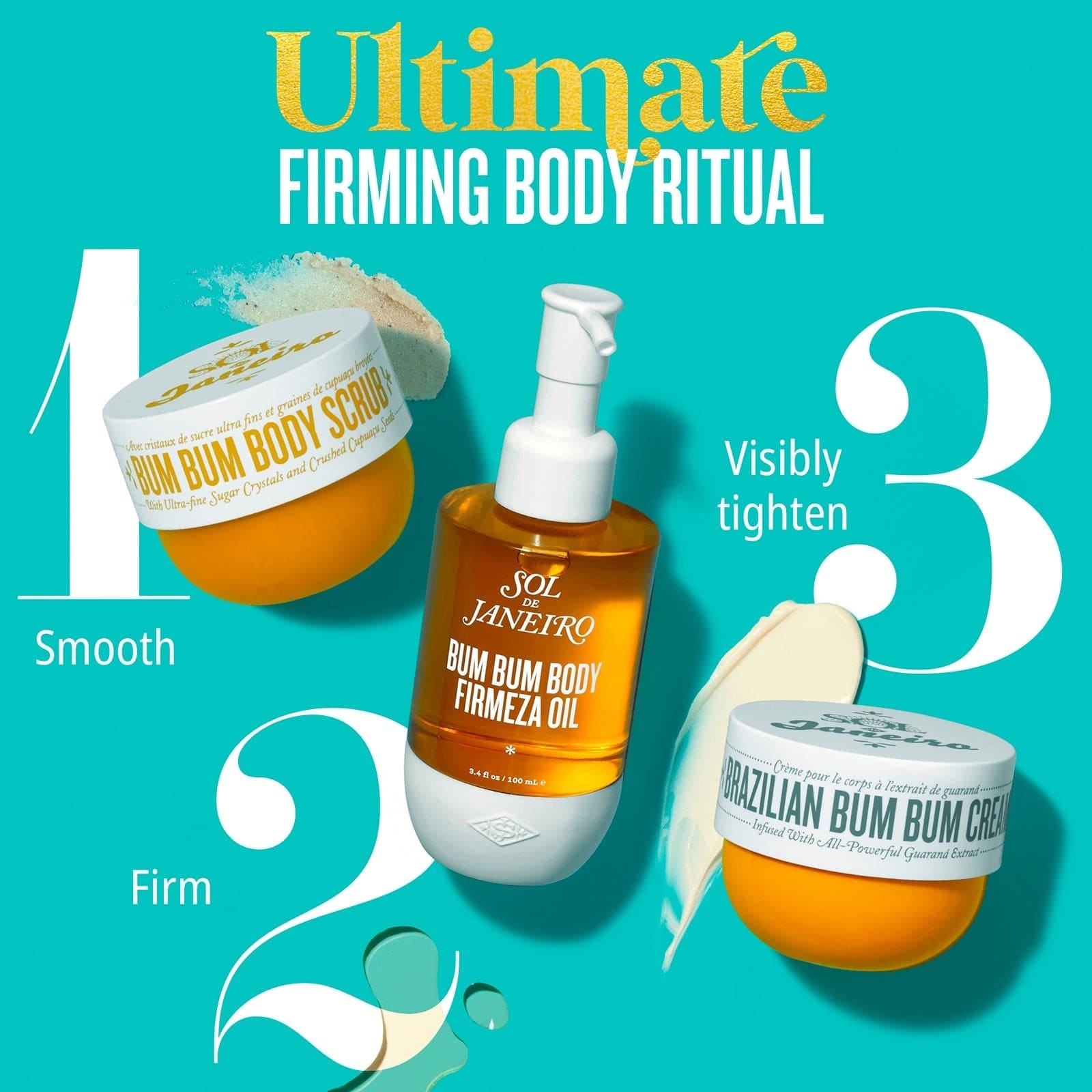 Ultimate firming body ritual 1. smooth 2. firm 3. visibly tighten