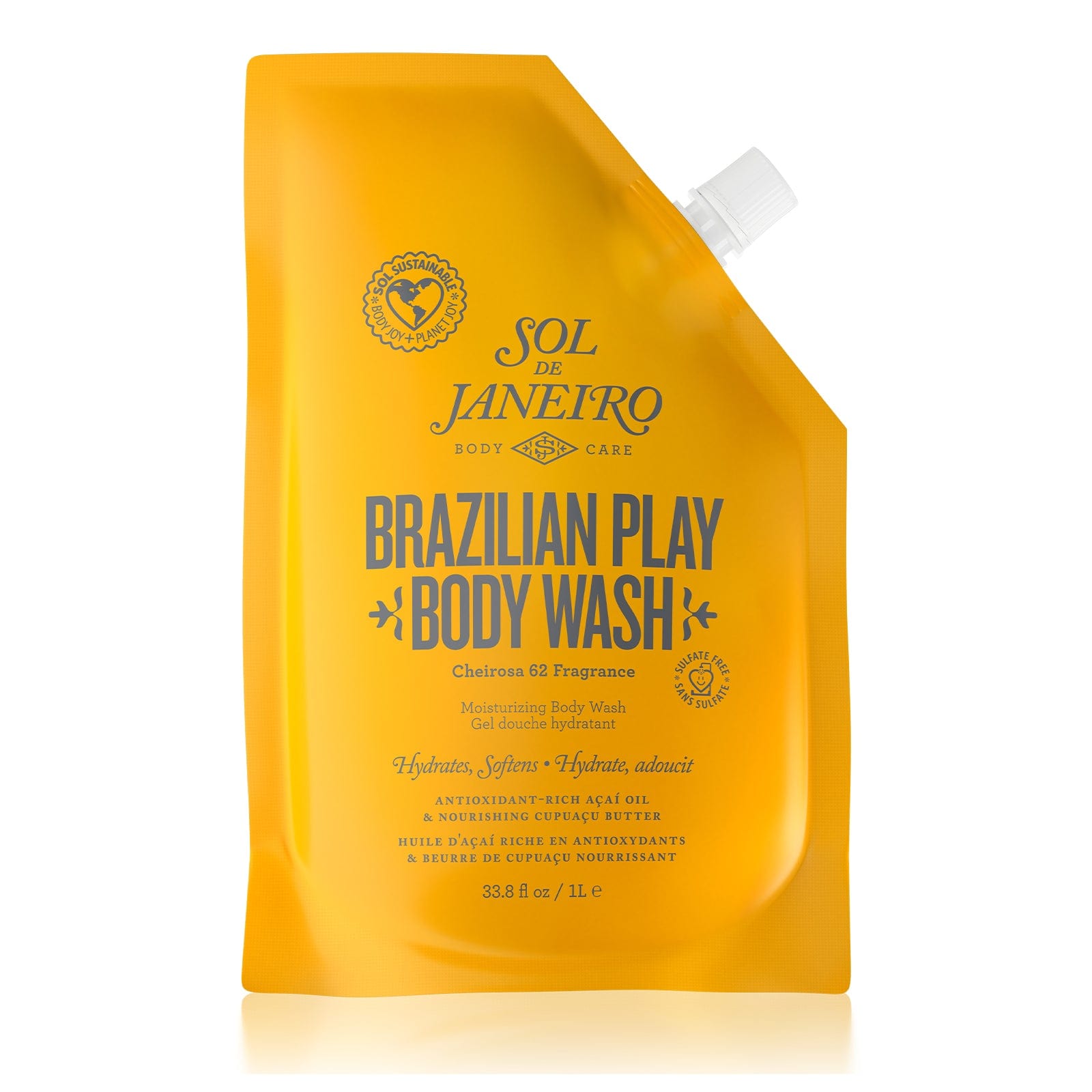 Brazilian Play Moisturizing Shower Cream 1 Liter Refill Pouch