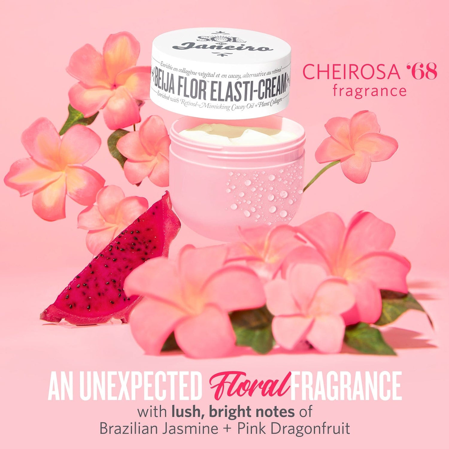 Cheirosa 68 Fragrance - an unexpected floral fragrance with lush, bright notes of Brazilian Jasmine + Pink Dragonfruit