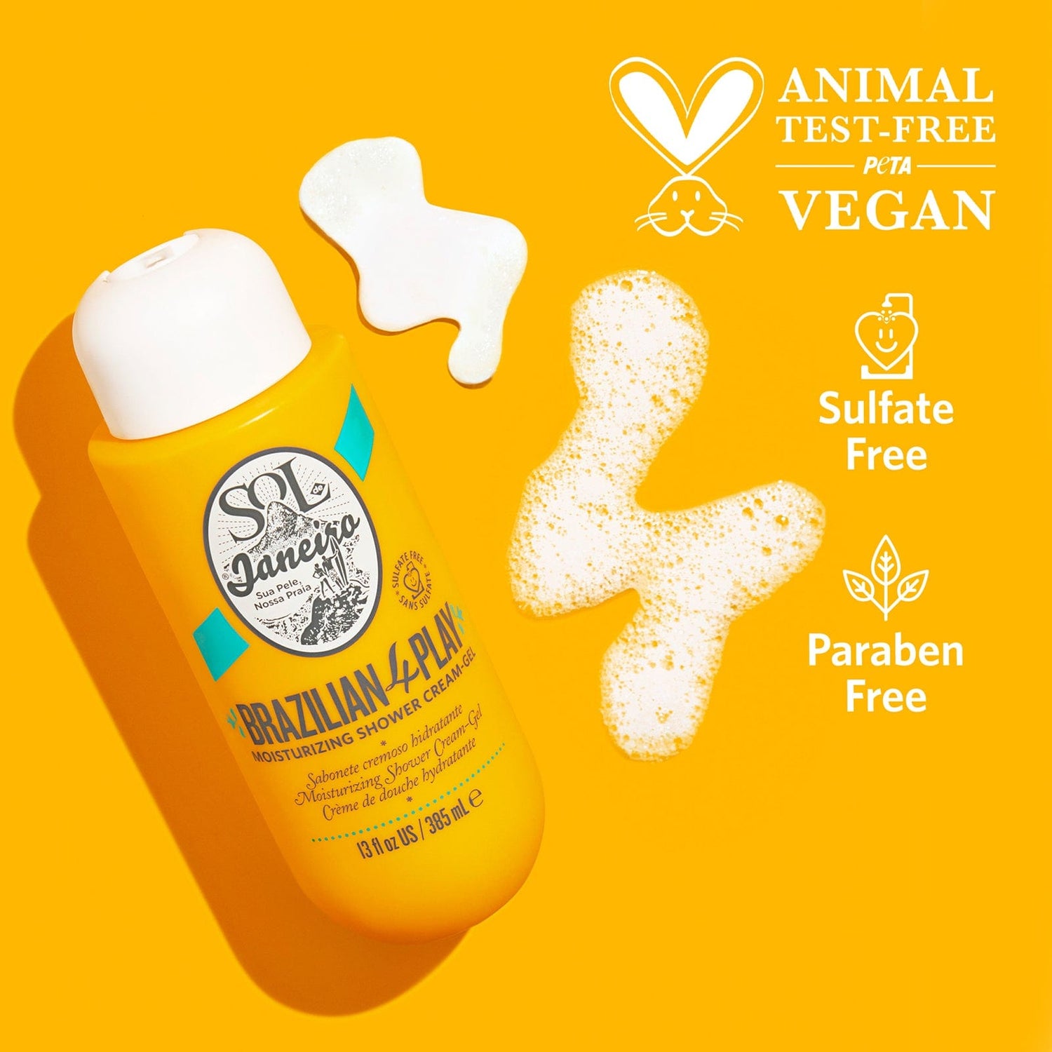 animal test-free PETA vegan - sulfate free - paraben free