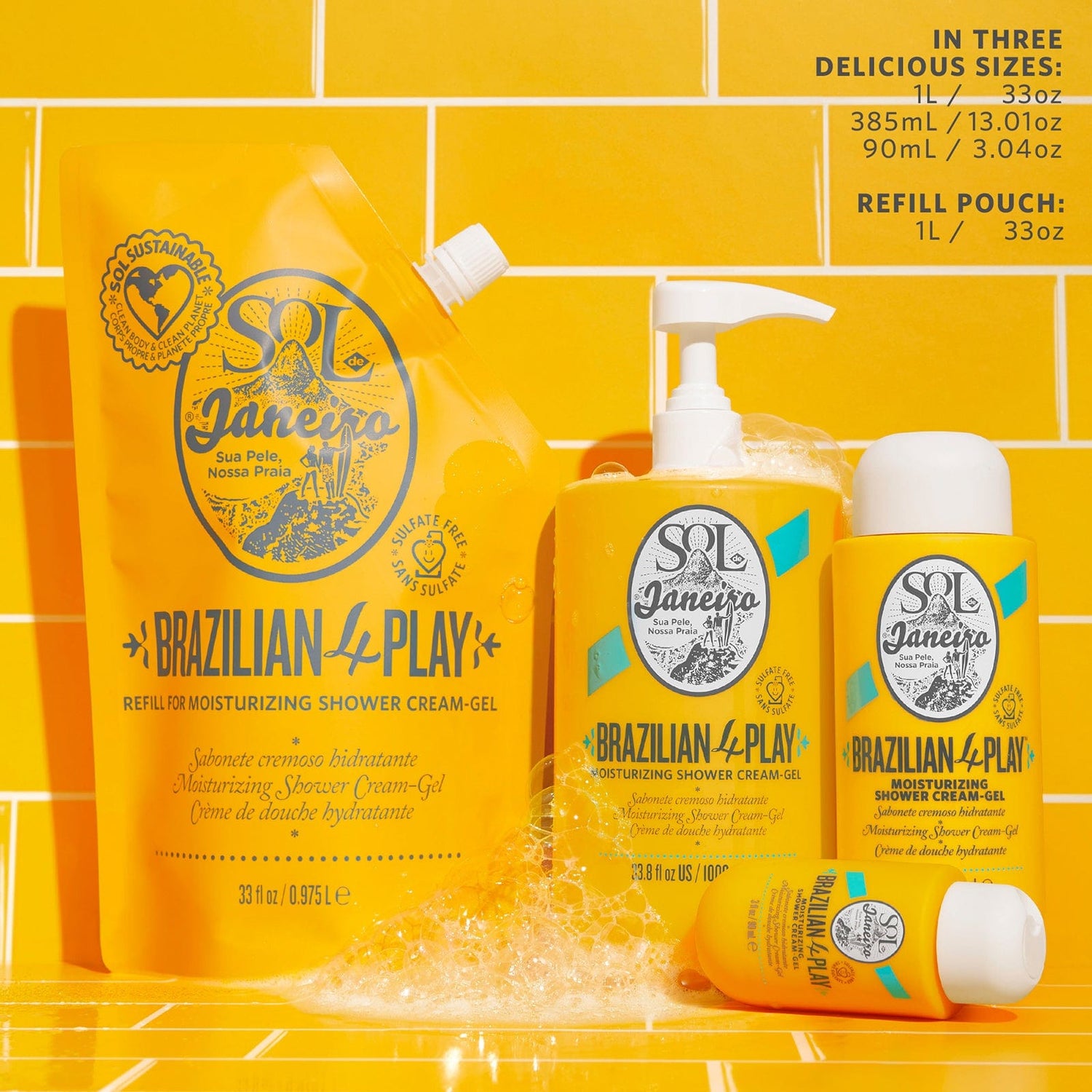 Brazilian 4 Play Moisturizing Shower Cream-Gel - Sol de Janeiro